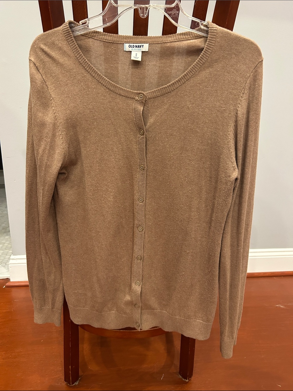 Old Navy Women's Light Brown Button-Front Cardigan
